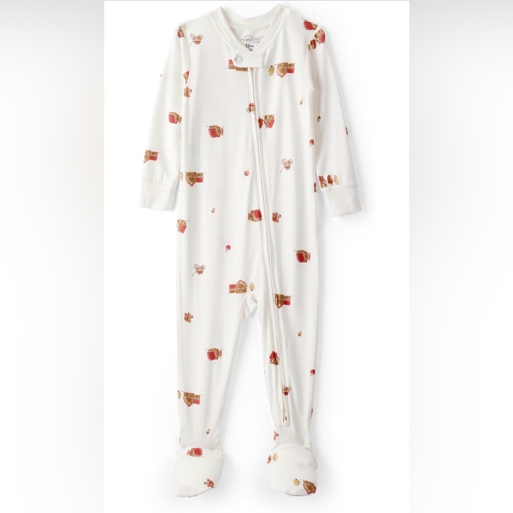 NWT Carter's Purely Soft White Farm House 12 Month One Piece